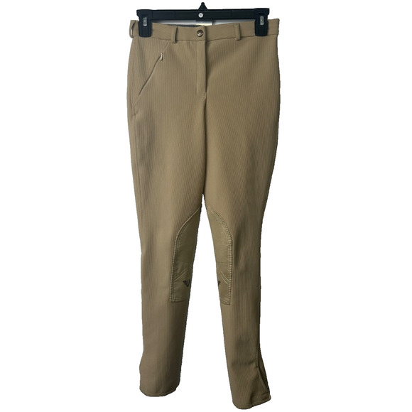 TuffRider Breeches Womens 28 Tan Equestrian Pants Horseback Riding Knee Patch C2 - Picture 1 of 7